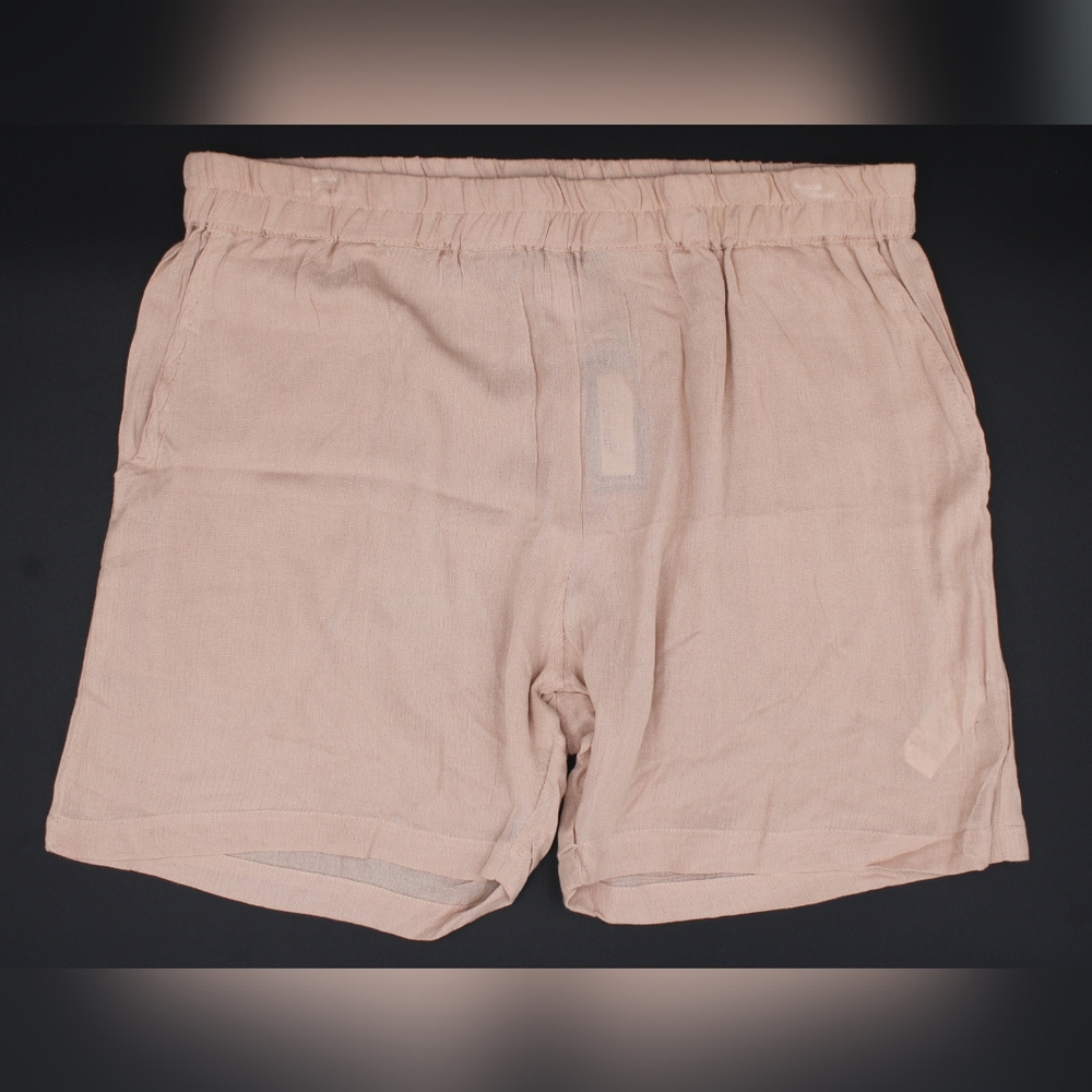 NWT BoohooMAN XL Cheesecloth Shorts – Stone | Lightweight Fit
